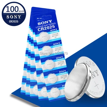 

100pcs/lot sony 3v 150mAh CR2025 ECR2025 DL2025 BR2025 2025 KCR2025 L12 Lithium Battery For Watch Electronic Toy Remote
