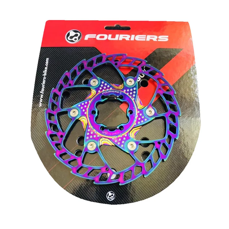 FOURIERS Велосипедный тормозной диск MTB Горный шоссейный велосипед плавающий дисковый тормоз ротор 140 160 180 203 мм шесть отверстий дисковые роторы