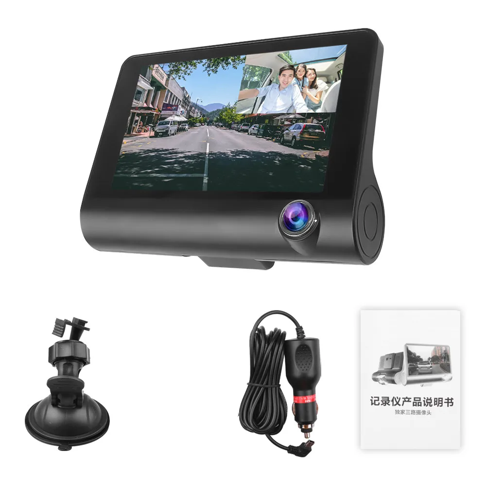 3 lens dash cam