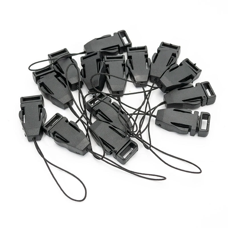 20-100Pcs Mini Black Plastic Buckle Lanyard Buckle Head DIY Hand-Woven Mobile Phone Chain Luggage Hardware Jewelry Accessories shoe lace buckles,lanyard connectors,plastic connectors,paracord accessories