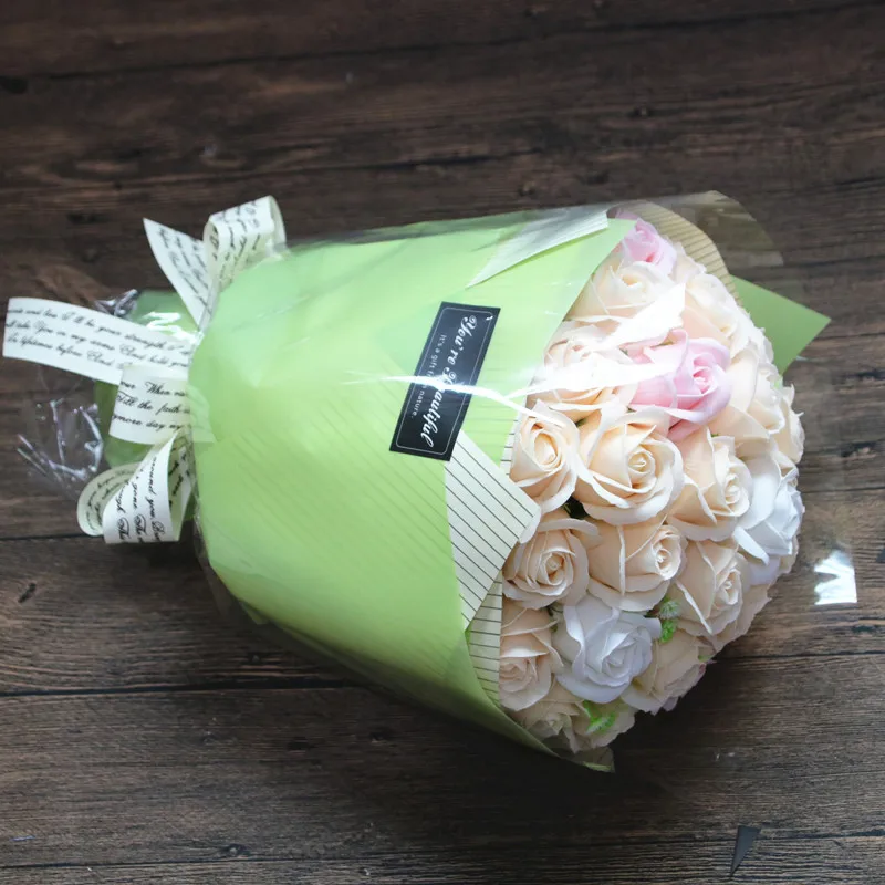 33 мыло в форме цветка розы Букет свадебное платье Boquet держатель Рождественский день влюбленных, подарок на День святого Валентина для любимого, опт, подружка жена