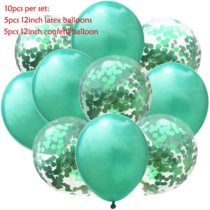10pc(Green) 14 шт./лот, набор конфетти из смешанного розового золота с воздушным шаром на день рождения, воздушный шар на свадьбу, день рождения, декоративный шар, сделай сам - Цвет: 10pc(Green)