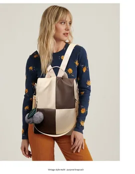 

new shoulder bag casual pu soft leather anti-theft multi-function shoulder bag female student bag large capacity travel backpack