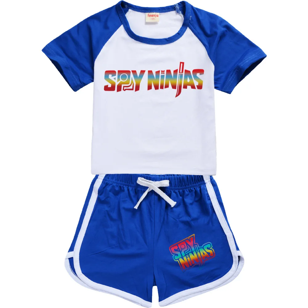 Spy Ninjas Kids Boutique Abbigliamento All'Ingrosso Toddler Girl Summer Clothes Abbigliamento Giovanile Ragazze T Shirt Shorts Tuta Sportiva Homeware