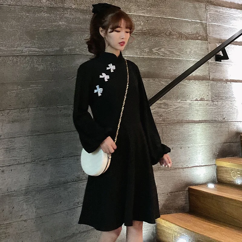 Женское облегающее платье-Ципао приталенное элегантное модифицированное платье