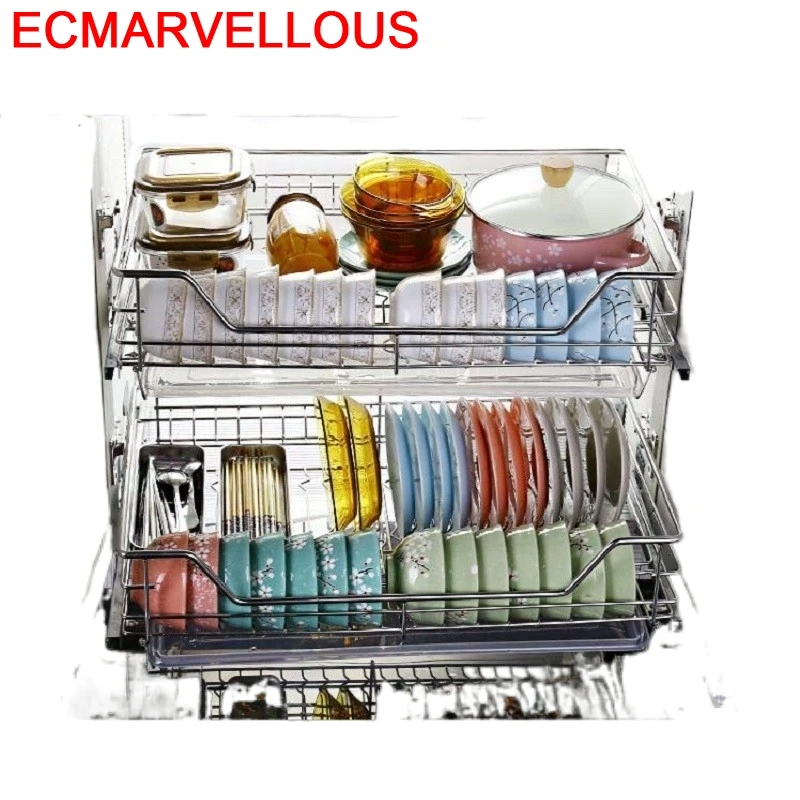 Organizador Almacenaje Armario Platos Mutfak Pantries Органайзер из нержавеющей стали Стойка для кухни