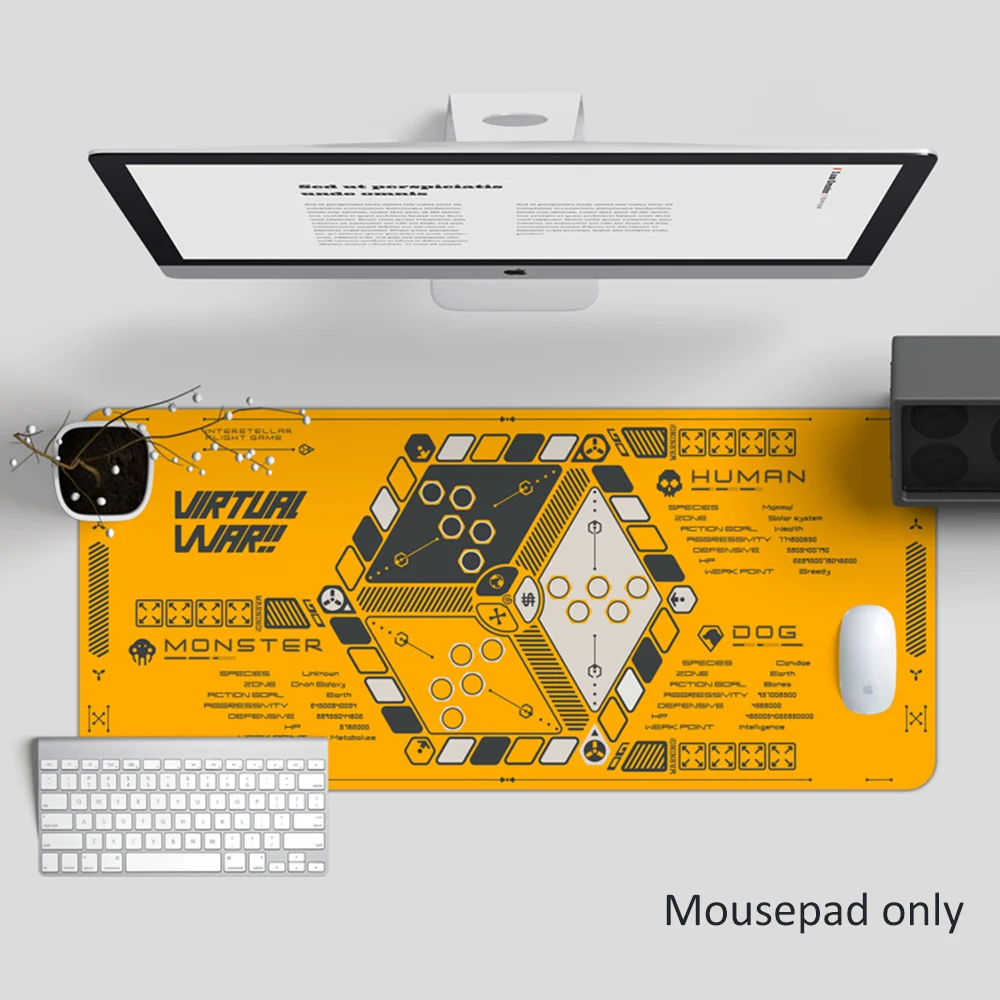 Коврик для мыши с виртуальной войной дизайнерский нескользящий Настольный