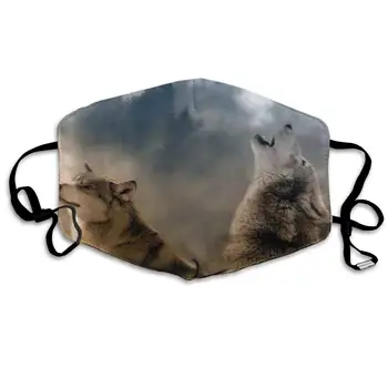 

Mouth Mask Domineering Wolf Print Masks - Breathable Adjustable Windproof Mouth-Muffle, Camping Running for Women and Men