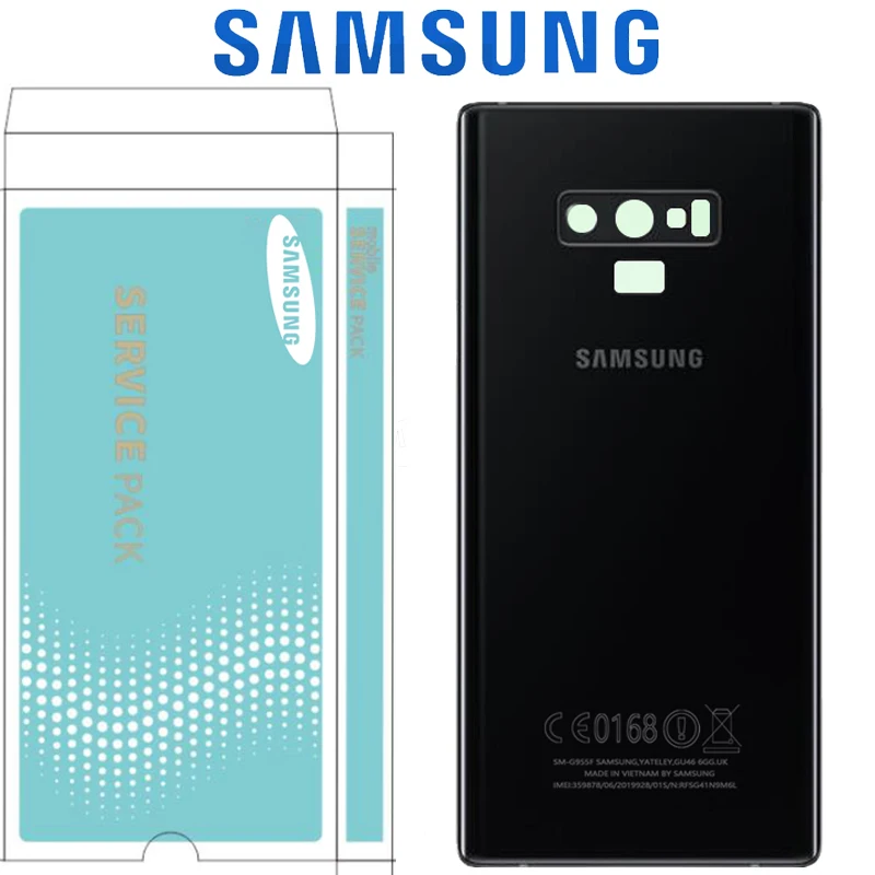 Оригинальная Задняя крышка батареи для samsung Galaxy Note 9 задняя N960 SM-N960F корпус с