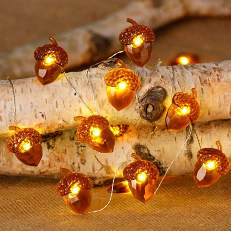 Хэллоуин СВЕТОДИОДНЫЙ Pinecone светящаяся садовая гирлянда дом декоративные огни Свадьба Фея гирлянда сад дом декоративные огни