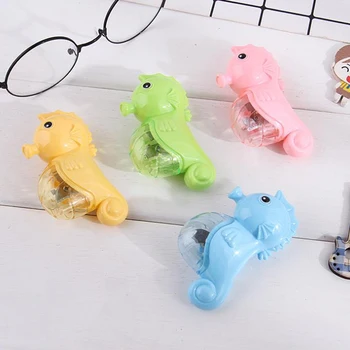 

4 Pcs/set Cartoon Mini Candy Color Animal Sea Horse Hippocampus Pencil Sharpeners Pencil Cutter School Stationery Gifts