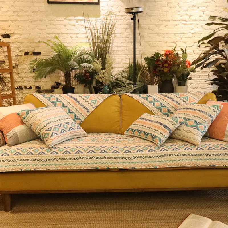 

Slipcover Non-slip Elastic Sofa Covers Cotton Four Season Sofa Cushion Armrest Sofas Towel 1/2/3/Seater For Living Room Cover