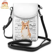 Welsh Corgi Pembroke сумка на плечо Вельш Corgi Pembroke кожаная сумка для путешествий высокое качество женские сумки кошелек