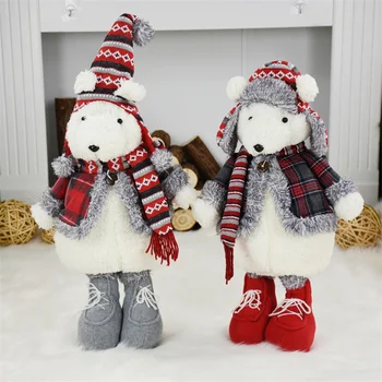 

Cute Christmas Bear Decorations For Home Window Desk Christmas Tree Decorations Navidad Figurine For Kid Gift Enfeites De Natal