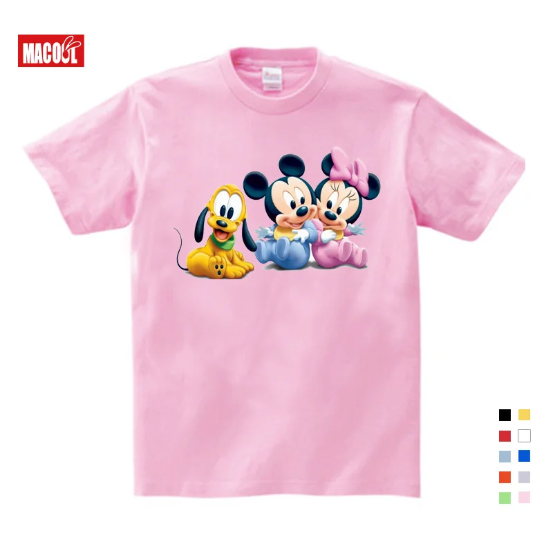 

Summer Short Sleeve T Shirts 3T-9T Donald Duck Mickey Mouse Cartoon Children Clothing New Fashion Kids 2020 Sport
