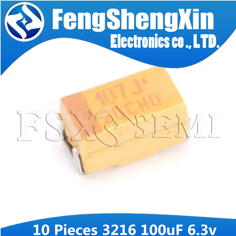 Танталовый конденсатор SMD TLLA107M006R0800 3216 мкФ 100 в 6V3 6 3 107J 10 шт. | Электронные