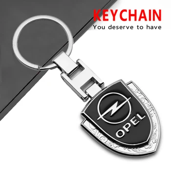 

3D Creative Fashion for Opel Trapezoidal Car Styling Logo Brand Keychain Key Chain Key Rings Metal Auto decoration Accessories