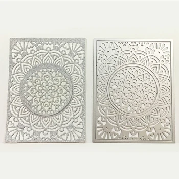 

Flower Card Frame Die Metal Cutting Dies Silver Stencil For Scrapbooking Paper Cards Crafts New Decorative Embossing