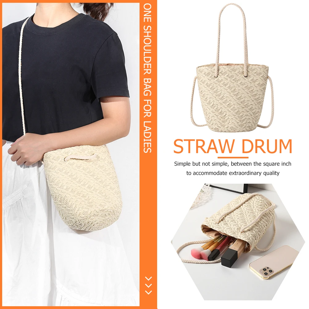 Fashion Straw Bucket Bag for Summer 2021