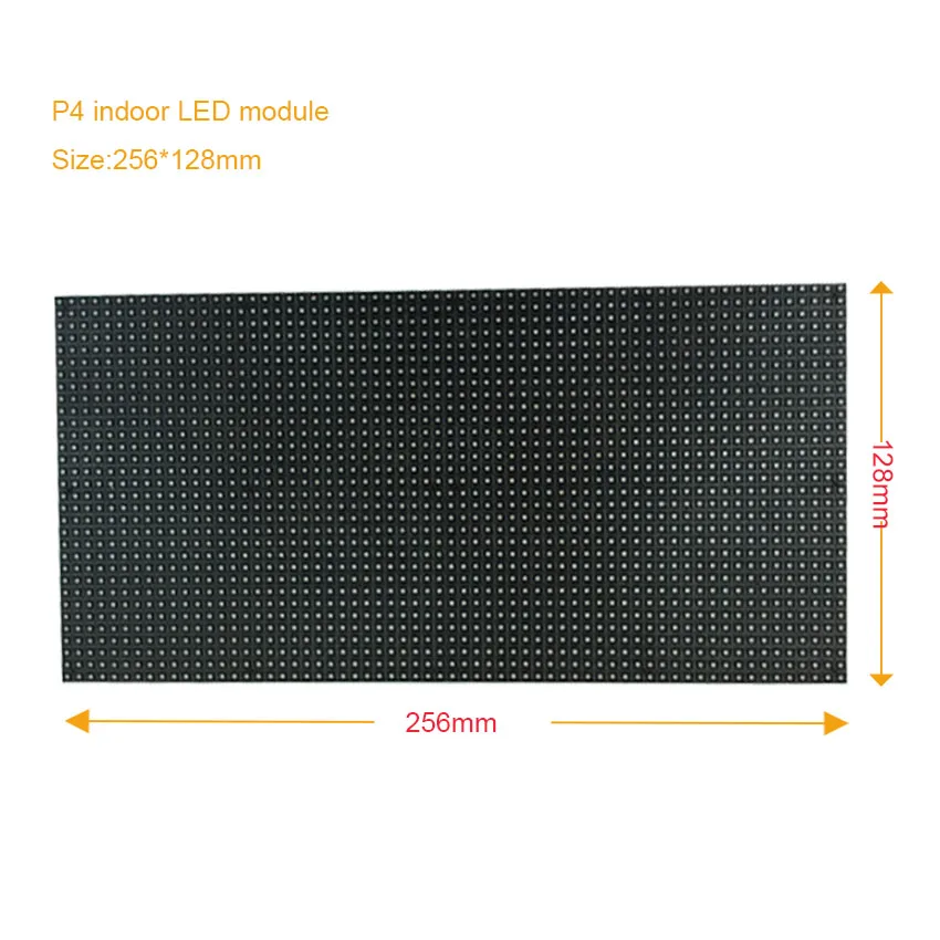 64*32 пикселя светодиодная матрица для помещений P4 SMD вывеска полноцветный 256*128 мм