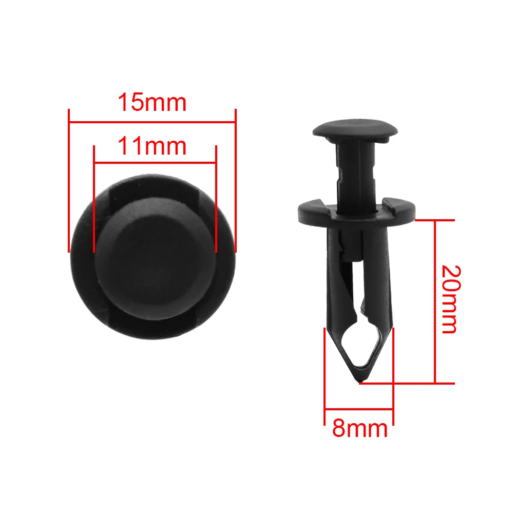 100 x UTV ATV Plastic Fender Clips Body Rivets with Fastener Remover for Polaris Predator Rangers RZR Scrambler Sportsman