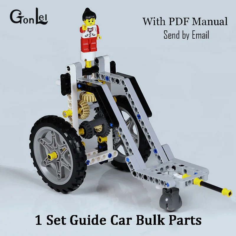 Technic автомобильный комплект шасси части электрические функции мощности мотор среднего размера+ Серводвигатель строительные блоки совместимый с лего 99498 - Цвет: Guide Car Set