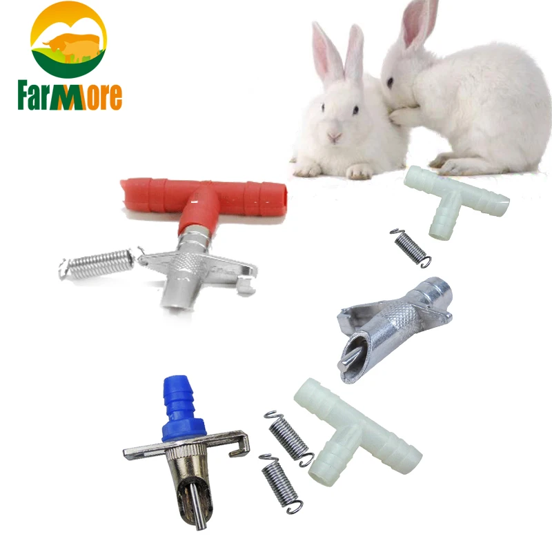 HEEPDD 20Pcs Stainless Steel Rabbit Water Feeder Automatic Rabbit Drinker Nipple Easy Use Drinking Water Tool for Small Animals Farm Animal Supplies 