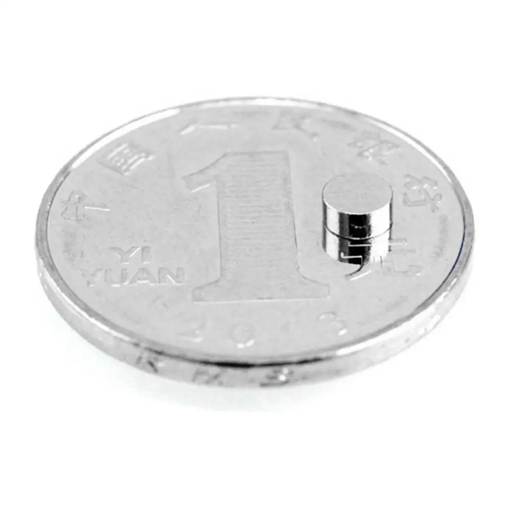 50Pcs 4x2mm Round Shape Rare Earth Neodymium Super Strong Magnetic NdFeB Magnet Fridge Crafts For Acoustic Field Electronics