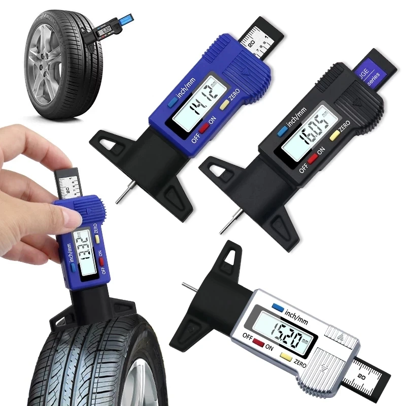 High Precision Digital Tire Tread Depth Gauge Meter Measurer Tool