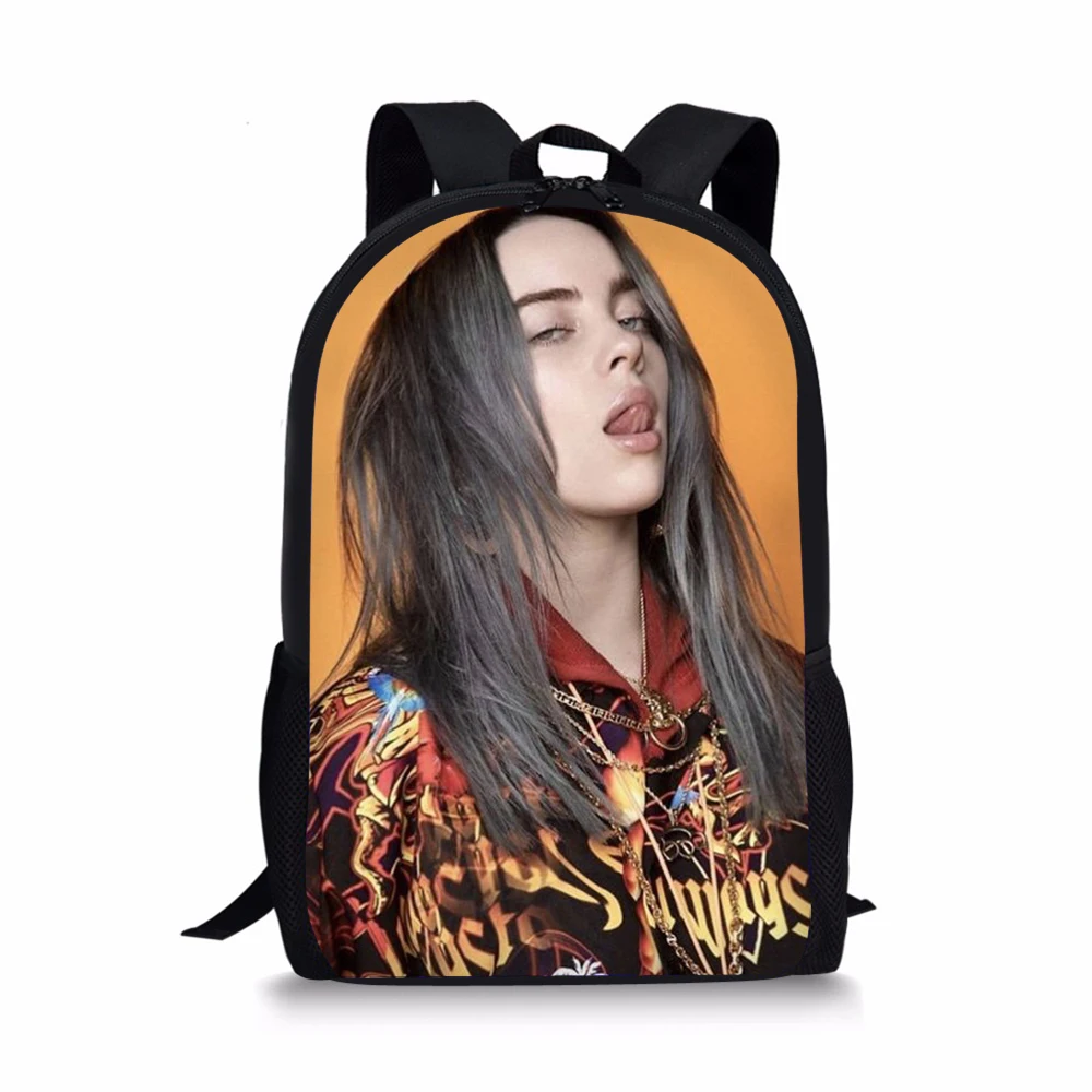 CDGX2019C 3 шт./компл. в стиле "хип-хоп" певец Billie Eilish школьные ранцы студенты рюкзак для мальчиков и девочек, детский черный рюкзак сумка для ноутбука - Цвет: CDGX2019C