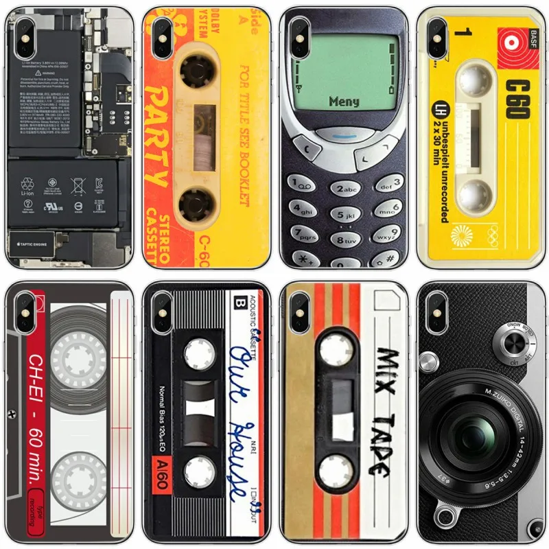 Винтажный силиконовый чехол для телефона с камерой Gameboy iphone 11 Pro MAX 5 6 7 8 9 10 X XS XR XSMAX