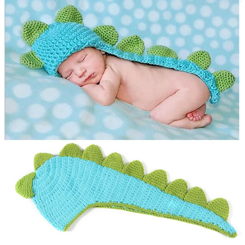 Новое поступление, аксессуары, вязаная шапка с динозавром для малышей, костюм для фотосъемки новорожденных, Одежда для младенцев