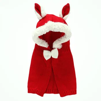 

3 colors Children Knitted Hat Rabbit Ear Cartoon Captain Hat Toddlers Boys Girls Beanies Caps Earflap Hat baby Winter Warm Cap