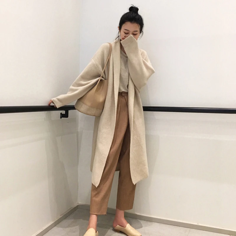 TWOTWINSTYLE вязаный корейский свитер для женщин с v-образным вырезом и длинными рукавами кардиганы больших размеров женская осенняя мода новая одежда