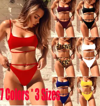 

2019 Fashion Women Bandage Bikinis Suit Push-up Padded Bathing
