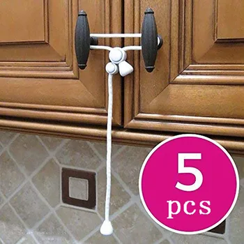 

1pack Baby Safety Cabinet Lock Child Safety Cabinet Door Lock Home Safety Belt Door Cabinet Safety Rope Lock Rope Buckle