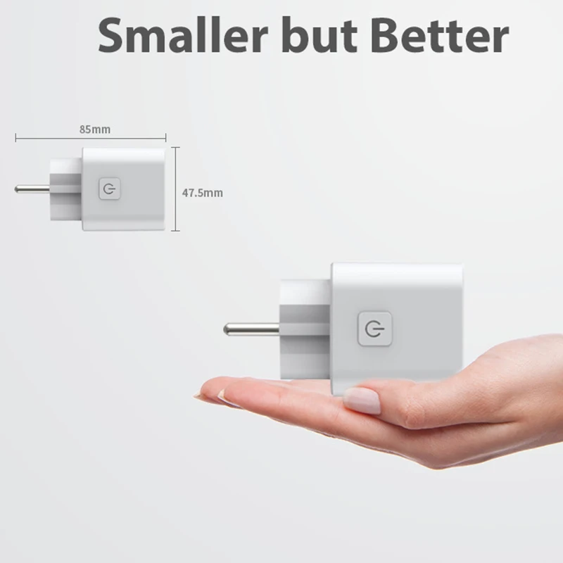 

Mini Small WiFi Smart EU Plug Socket Outlets Receptacles Voice Control Light Kits Working Voltage: AC100-240V 50/60Hz