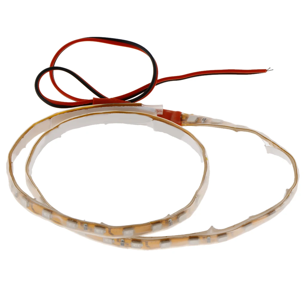 Multi-Color LED Motorcycle Ground Strip Light Kit w/Wire Blue & Red