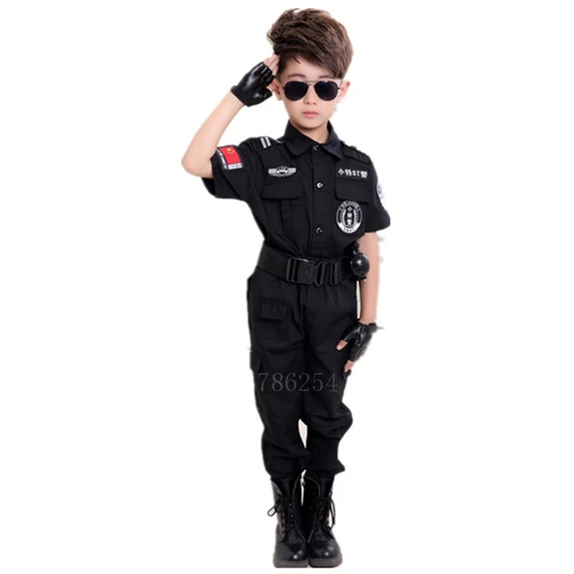 Costume d'Halloween pour Enfants, Cosplay, Vêtements à plis, Pompiers, ixde  Police, Service de Chef - AliExpress