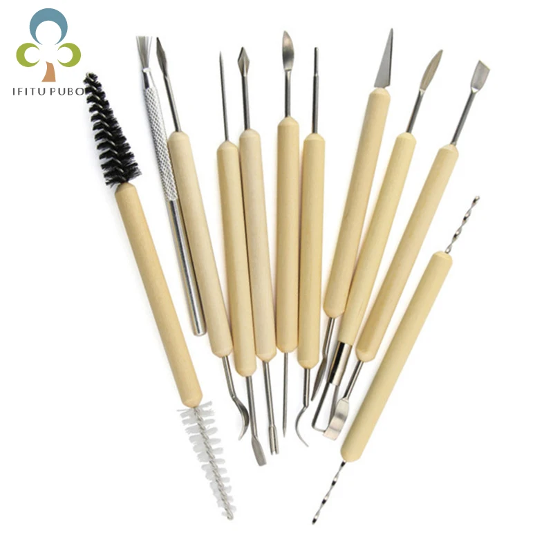 11pcssetClaySculptingKitSculptSmoothingWaxCarvingPottery