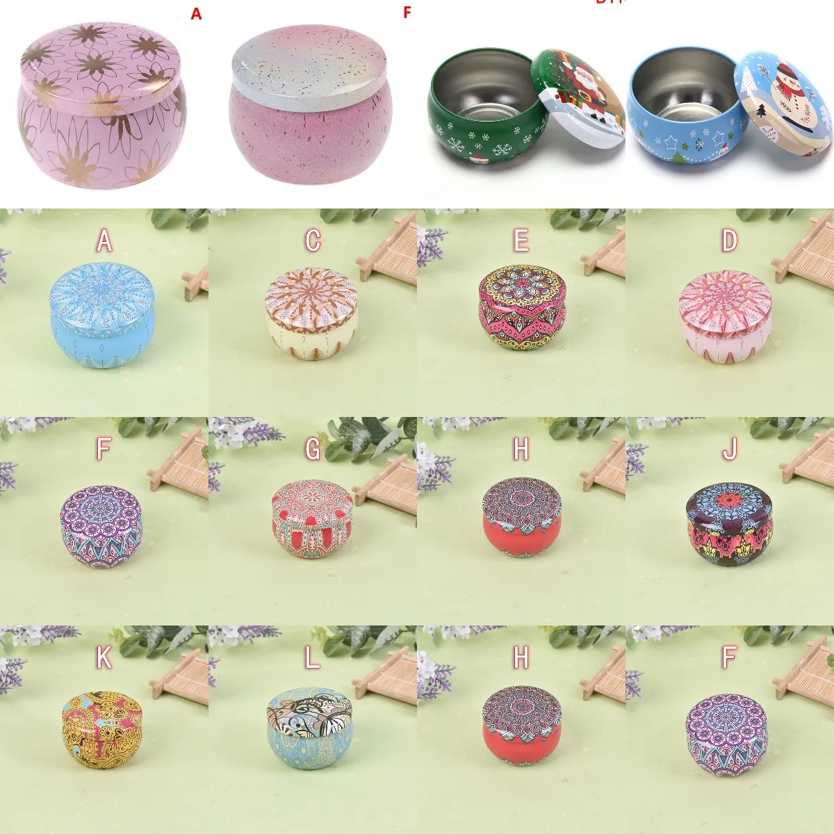 Retro European High-End Candle Aromatherapy Handmade Soap Packaging Box Round Iron Box Tea Candy Jewelry Storage Box Gifts
