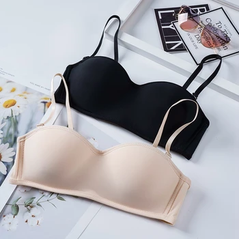 Women Invisible Bra Strapless Bralette 1/2 Cup Women's Underwear Sexy Lingerie Female Seamless Push Up Party Wedding Bras 1
