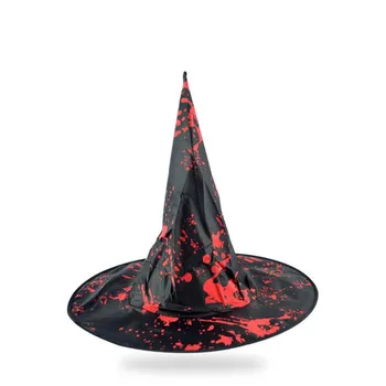 

Horror Bloody Witch Hat Evil Wizard Hats Caps Performance Party Hats Kids Adults Halloween Cosplay Props Dress Decor