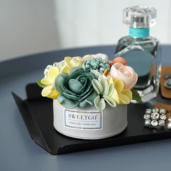 

Artificial flower cake fake models in clay 7.5*8.5cm simulation cake decorating for showcase photography Flower regiment