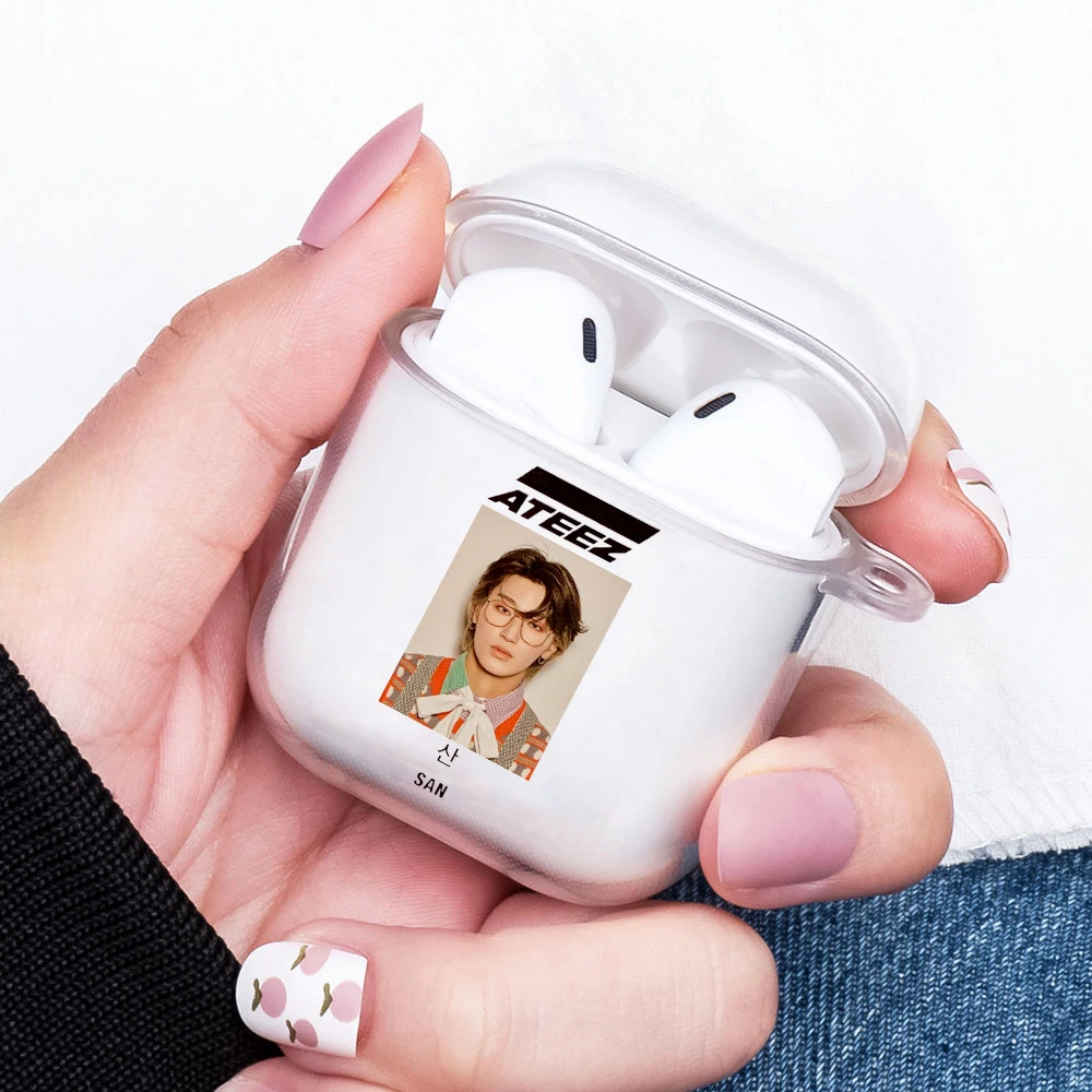 Чехол для наушников ATEEZ HongJoong SeongHWA мягкий чехол Aipods 1 2 резиновый милый мультяшный