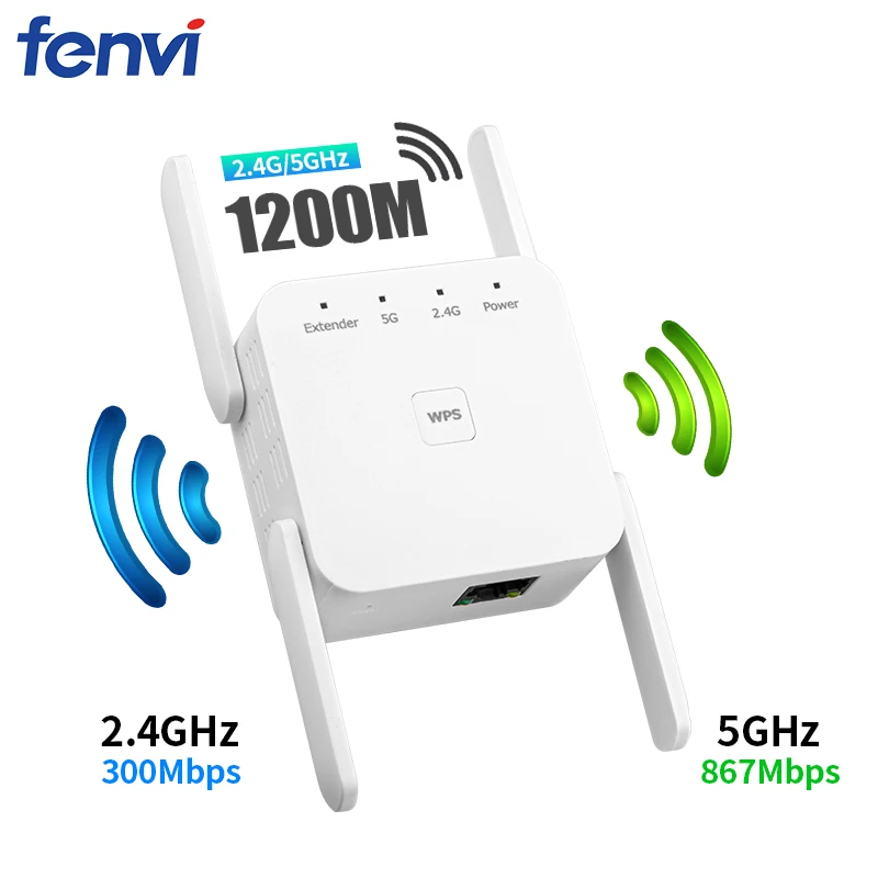 Wi-Fi 5 ГГц ретранслятор Беспроводной усилитель Wifi 1200 Мбит/с 802.11AC маршрутизатор 2 4G