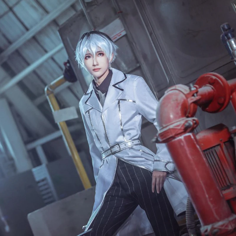 Аниме Tokyo Ghoul Haise Sasaki костюм для косплея Kaneki Ken кожаная белая куртка + ремень