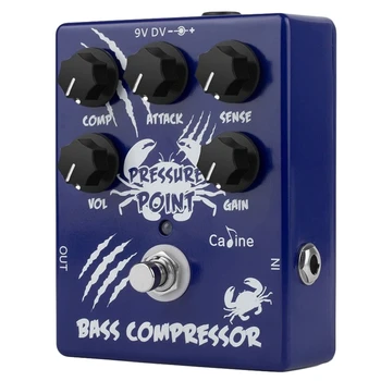 

Caline CP-45 Bass Compressor Bass Effect Pedal Pressure Point True Bypass with Aluminum Alloy Housing Accessorie Good Durability