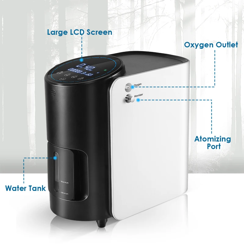

1-7L/min Oxygen Making Machine 48Hours Portable Oxygen Concentrator Machine Generator Without Battery Air Purifier AC 220V/110V