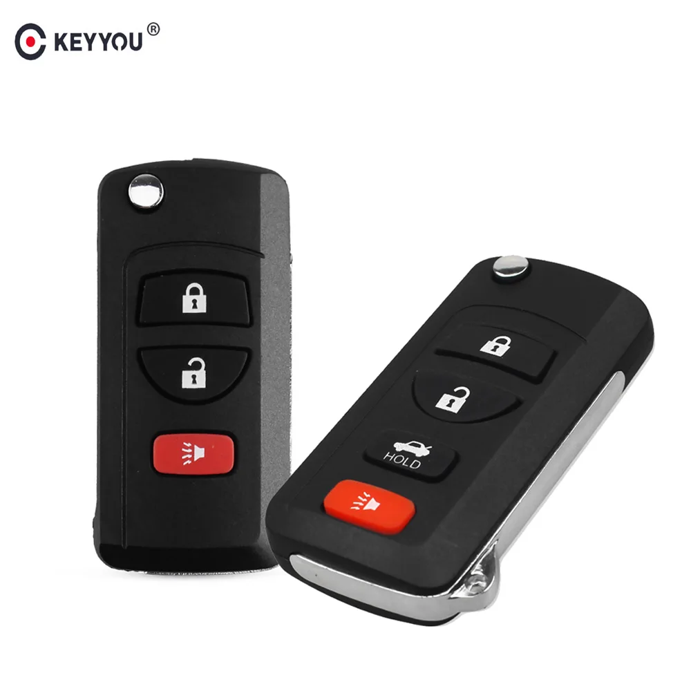 Модифицированный откидной Чехол KEYYOU 3/4 BTN для автомобильного ключа пульта NISSAN